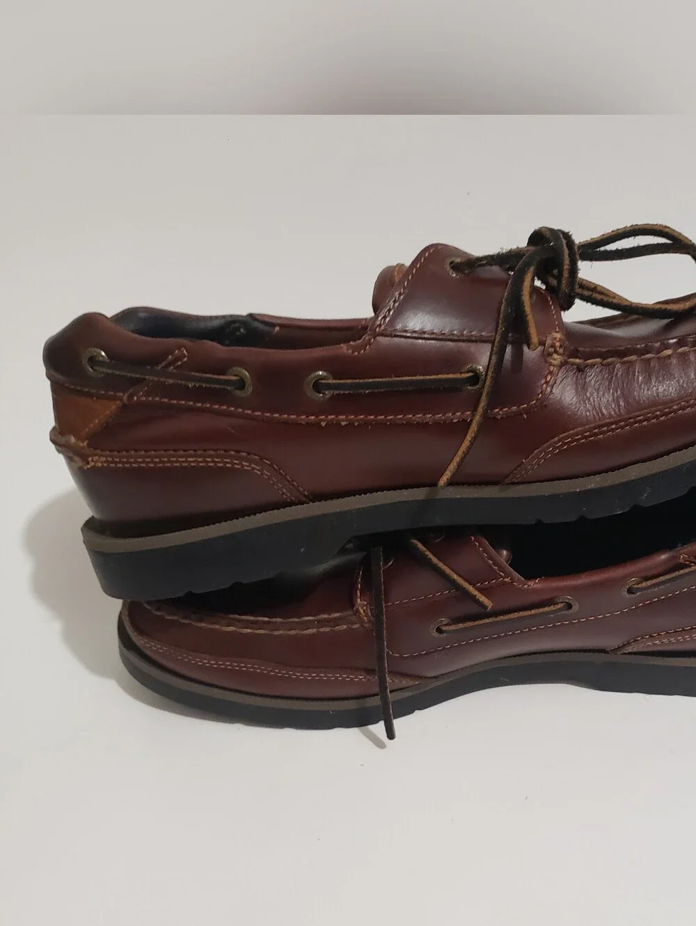 Sperry Top-Sider Lanyard 2-Eye Boat Shoes Brown Leather Men’s 11M 0578633 Kept..